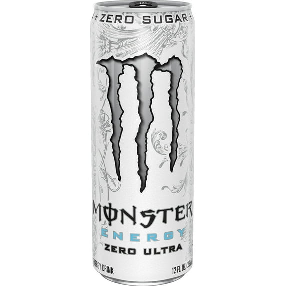 Monster Zero Ultra, Sugar Free Energy Drink, 12 fl oz-Pack Of 4