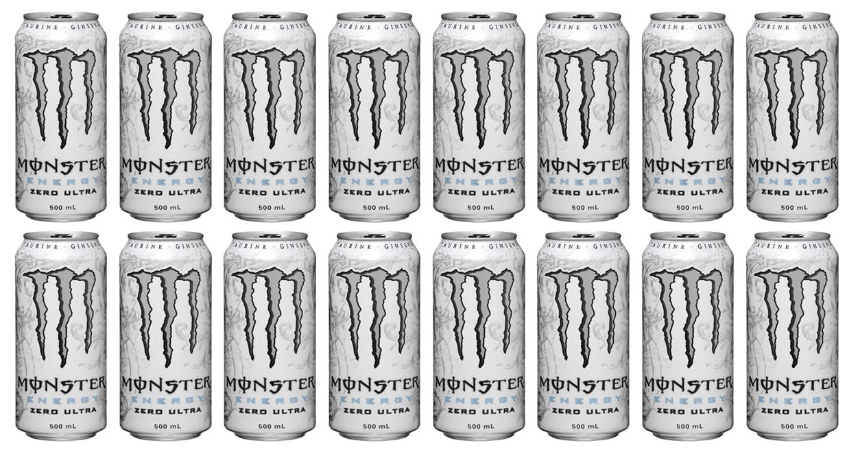 Monster Zero Ultra, Sugar Free Energy Drink, 16 fl oz Cans (Pack of 16)