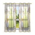 thumbnail image 1 of Monster and Children Breathable Sheer Curtains 63x52in Soft Light Filtering, UV Protection and Thermal Insulation, 1 of 7