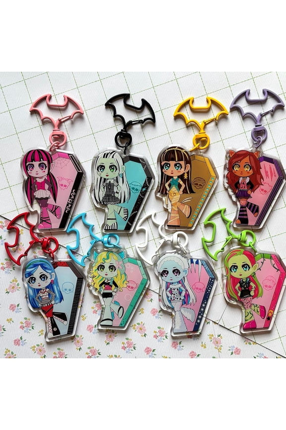 Monster ghoul Highschool coffin keychains (1 keychain)