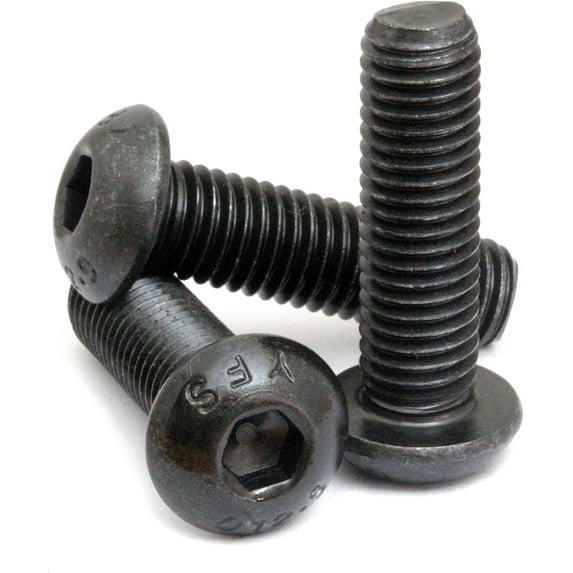 MonsterBolts - #4-48 x 1/4" Button Head Socket Cap Screws, ASME B18.3, Alloy Steel, Black Oxide, 50 Pack