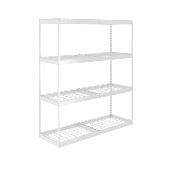 MonsterRAX 24" x 72" x 84" Garage Shelving Rack - White