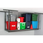 MonsterRax 2x6 Overhead Garage Storage Rack - Height Adjustable - Steel Rack - 300lb Max Capacity (Hammertone, 12"-21")