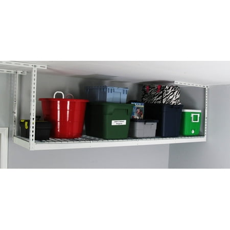 MonsterRax 2x8 Overhead Storage Rack - White - 24" - 45" Drop Down