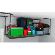 MonsterRax 3x8 Overhead Storage Rack - Hammertone - 12" - 21" Drop Down - 450 Pound Capacity