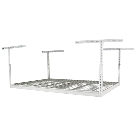 MonsterRax 4' x 6' Overhead Garage Storage Rack Holds 500 Pounds, White