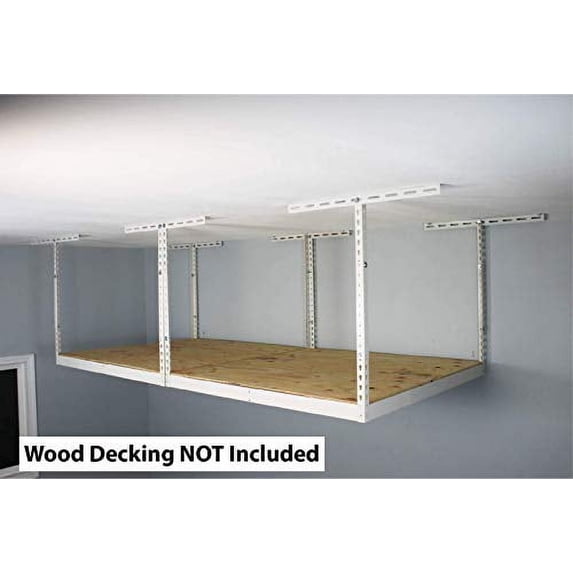 MonsterRax 4x8 Overhead Garage Storage Rack Frame Kit - Hanging Storage ...