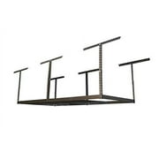 MonsterRax 4x8 Overhead Garage Storage Rack Frame Kit - Hanging Storage Shelves, Garage Ceiling Storage Rack System, Overhead Garage Organizers And Storage, Ceiling Shelving (Hammertone, 24"-45")