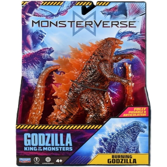 MonsterVerse Burning Godzilla 6-Inch Posable Action Figure with Fiery Detailing