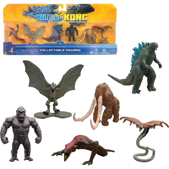 MonsterVerse Godzilla vs Kong 2'' Mini Monster 6 Pack