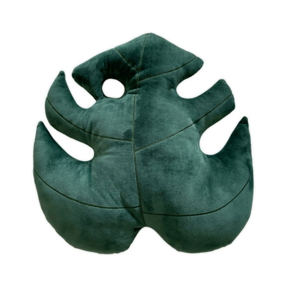Monstera Deliciosa Leaf Pillow - Deep Forest