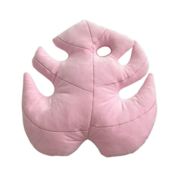 Monstera Deliciosa Leaf Pillow - Paradise Pink
