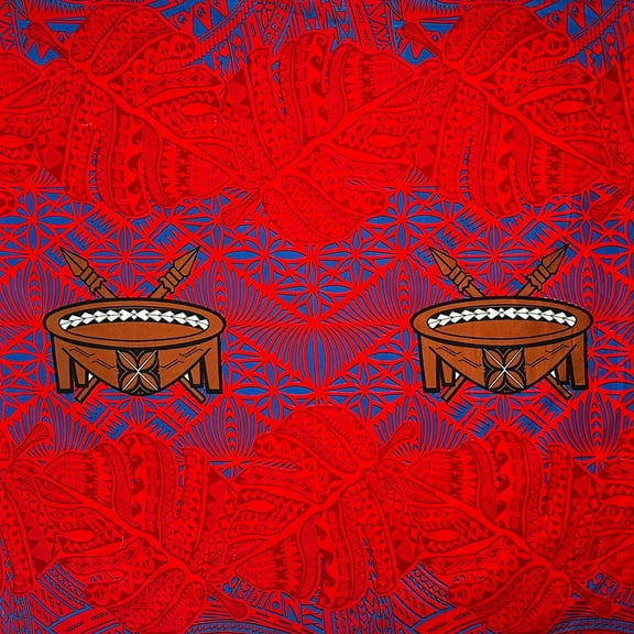 Monstera Double Border Fabric | Cotton