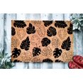 thumbnail image 1 of Monstera Leaf Pattern Door Mat | Tropical Leaf Doormat | Welcome Mat | Housewarming Gift | Plant Lover Gift | New Home | Closing Gift, 1 of 2