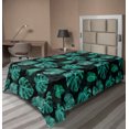 thumbnail image 1 of Ambesonne Monstera Leaves Flat Bedding Sheet Soft Top Sheet, Art Tropical Leaves, Twin XL, Jade Green Sea Green, 1 of 1