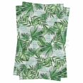 thumbnail image 1 of Monstera Leaves Kitchen Towels Set of 2, Water Absorbent Dish Towel, Summer Palm Leaf Botanical Wooden Grey Decorative Hand Towels - Quick Drying Cloth for Cooking Baking, 18x28 Inch, 1 of 8