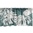 thumbnail image 1 of Monstera Leaves Window Valance, Tropical Design Grunge Palm Tree Leaf Pattern Hawaii Themed Art, Curtain Valance for Kitchen Bedroom with Rod Pocket, 54" X 18", Forest Green Eggshell, by Ambesonne, 1 of 1