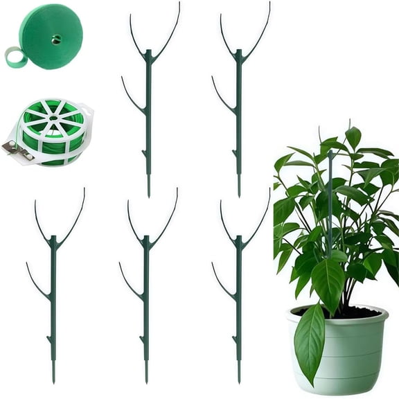 Monstera Plant Stakes, Stackable, with Binding Wire, Touch Fastener, 5-Pack