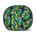 thumbnail image 1 of Monstera Storage Toy Bag Chair, Continuous Tropical Deep Jungle Botany Drawings in Green Tones, Stuffed Animal Organizer Washable Bag, Small Size, Charcoal Grey and Multicolor, by Ambesonne, 1 of 3