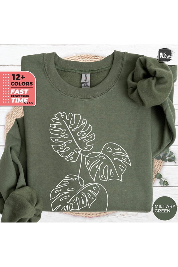 Monstera Sweatshirt, Gardener Sweatshirt, Plants Shirt, Plants Lover Hoodie, Botanical Gift, Gardening Sweater, Monstera Lover Tee SWEATSHIRT All Size S-5XL