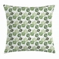 thumbnail image 1 of Monstera Throw Pillow Cushion Cover, Tropical Jungle Foliage Hawaiian Nature Growth Sketchy Leaves Environment Eco, Decorative Square Accent Pillow Case, 24 X 24 Inches, Green and White, by Ambesonne, 1 of 2