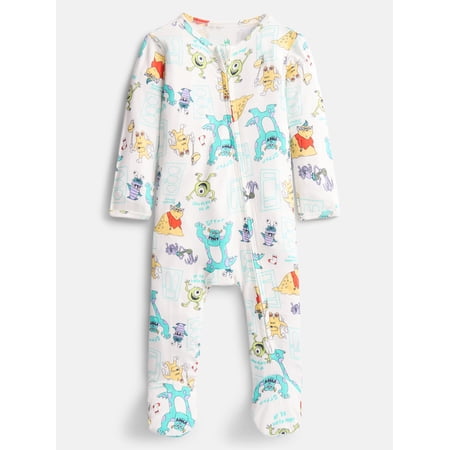 Monster Disney Pixar Monsters Inc Baby Boys Sleep & Play Footed Pajamas, One Piece, Sizes NB-6-9 Months