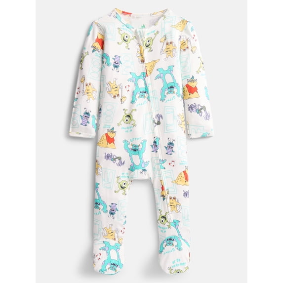 Disney Pixar Monsters Inc Baby Boys Sleep & Play Footed Pajamas, One Piece, Sizes NB-6/9M