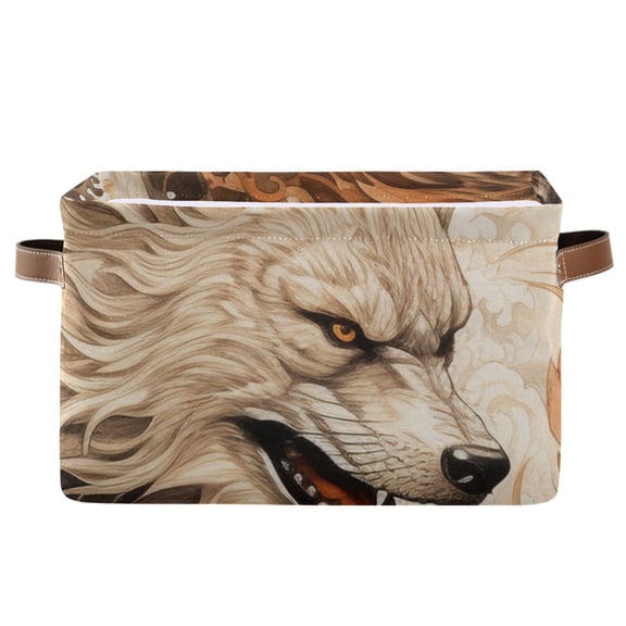 Monsters Beasts Wolves Waves Storage Bins Baskets With Handles Storage Box Clothes Organizer Organization Toys
