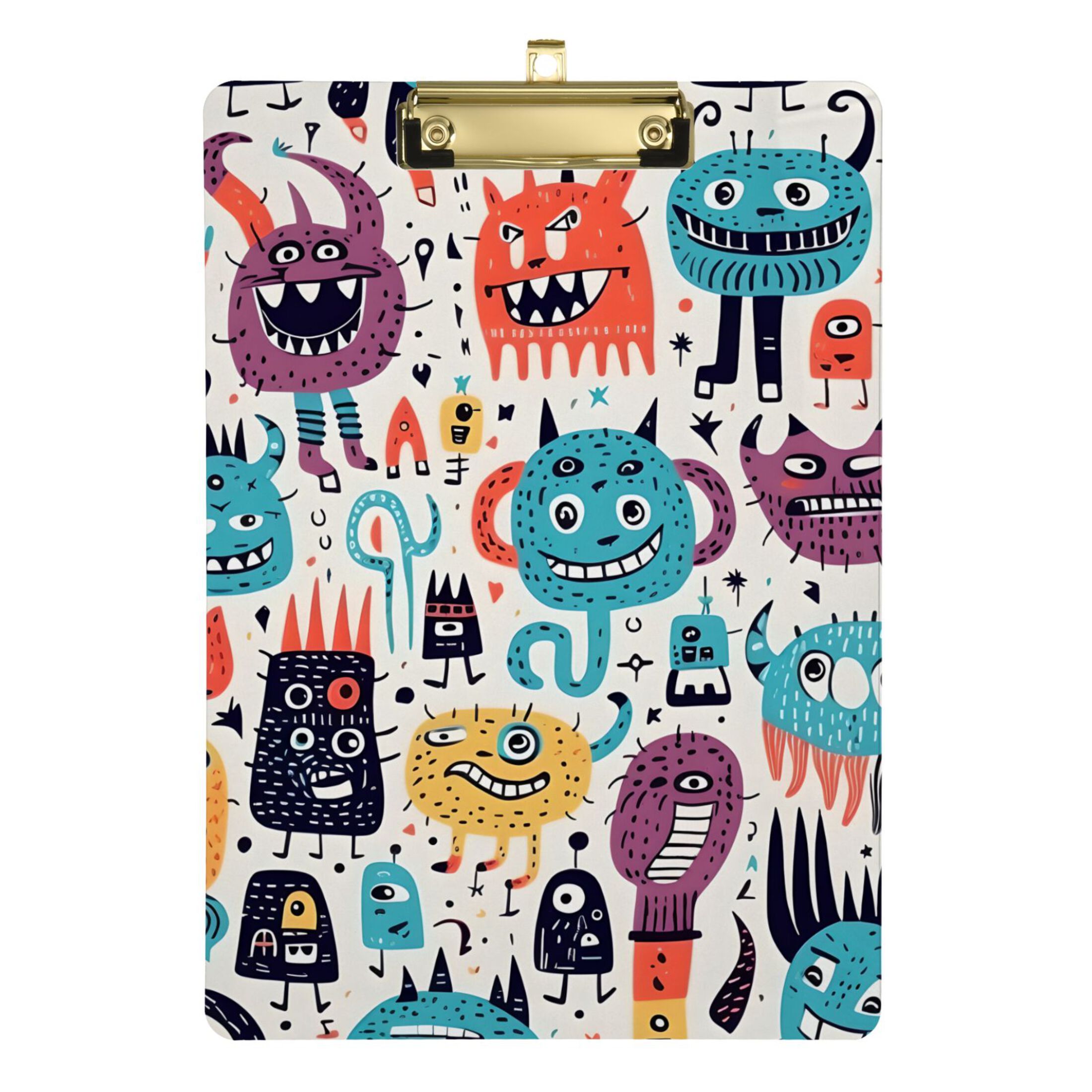 Monsters Blue Acrylic Clipboards 12 x 9 Inch A4 Size with Low Profile