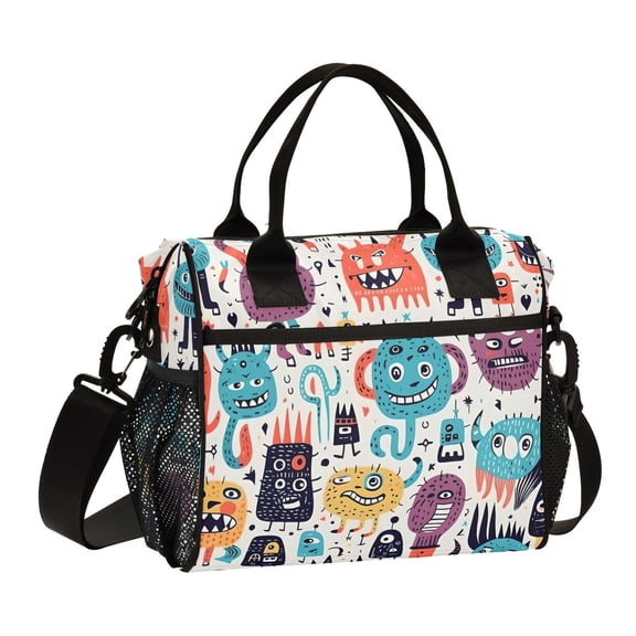 Monsters Blue Cooler Bag Lunch Bag Soft Cooler Cooling Tote Insulated Lunch Box for Adult Men Women