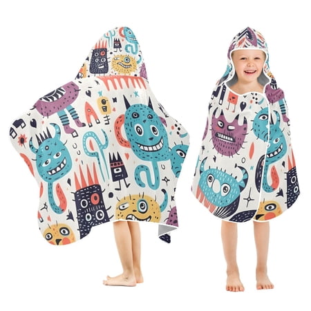 Monsters Blue Kid Bath Towels Bath Beach Towel Super Soft and Absorbent for Kid Girl Boy Babie Toddler Infant