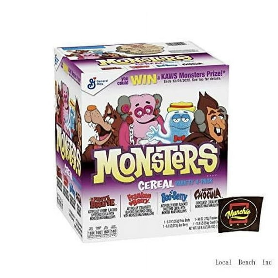 Monsters Breakfast Cereal X - Quadruple Variety Pack (4 Pk.) Reserve (( 1 ) Box), 2.43 Pound (Pack Of 1), 1.0 Count