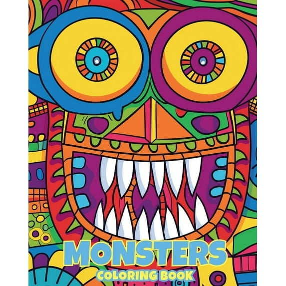 Monsters - Coloring book: 30+ Wacky Line Art Creations to Color and Create, (Paperback)