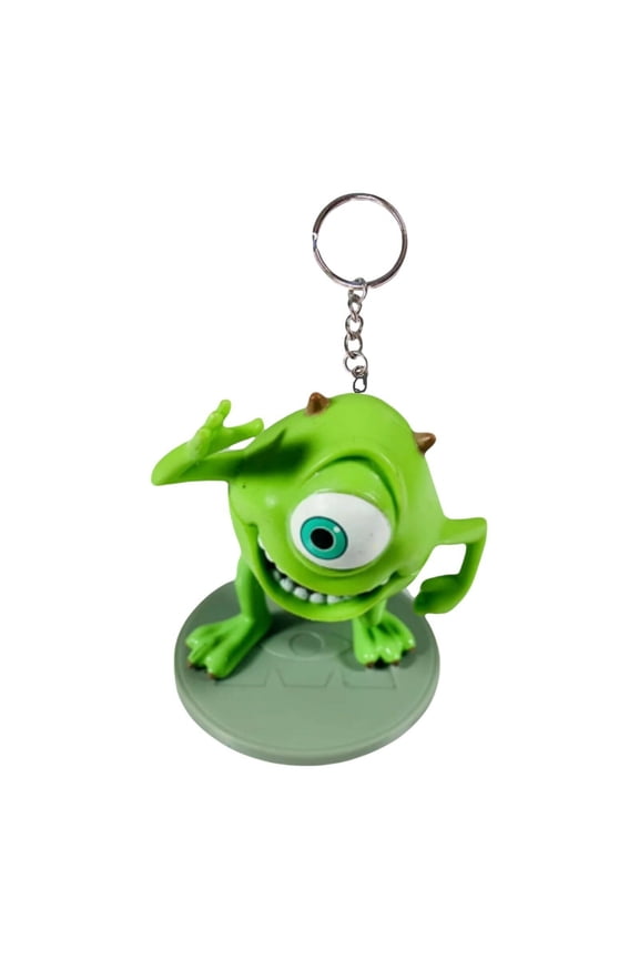 Monsters INC Green Mike Wazowski Key Ring Keychain Pvc Figure Ornament Charm 3