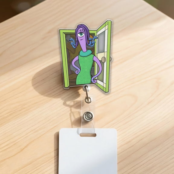 Monsters Inc Badge Reel, Mike Sully Boo ID Clip, Monsters University Name Tag, Cute Pixar Badge Holder, Nurse Gift Idea G6HA02-05