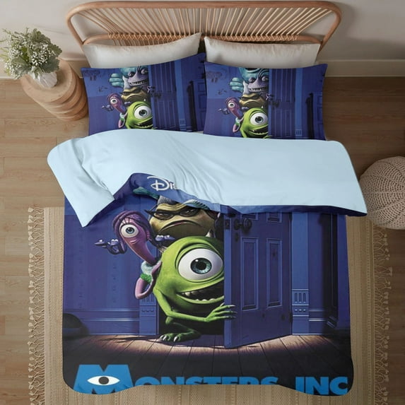 Yerwa Monsters Bedding Sets – Soft Pillowcase, Bed Sheet, and Four Seasons Three Piece Bed Cover Comforter Set | Perfect for Home and Kitchen Décor 203*228CM