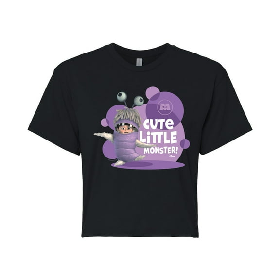 Monsters Inc. - Boo Cute Little Monster  - Juniors Cropped Cotton Blend T-Shirt