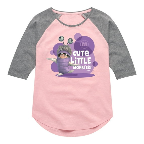 Monsters Inc. - Boo Cute Little Monster - Toddler & Youth Girls Raglan Graphic T-Shirt