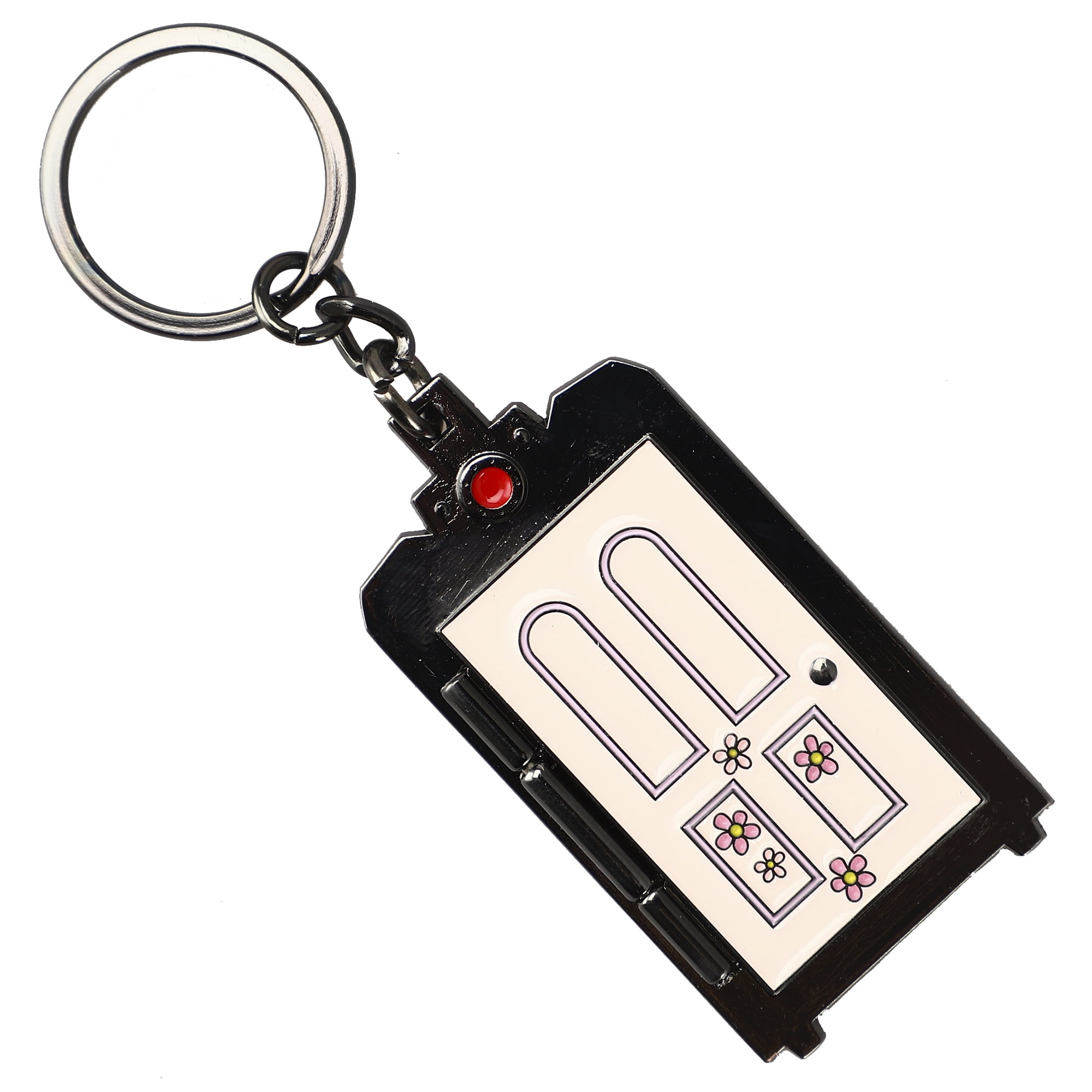 BIOWORLD Monsters Inc. Boo's Door Keychain features Boo