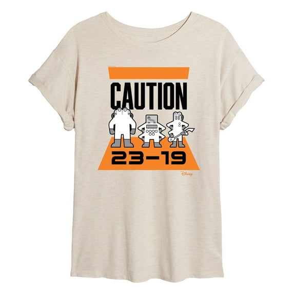 Monsters Inc. - Caution 2319 - Juniors Ideal Flowy Muscle T-Shirt