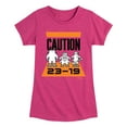 thumbnail image 1 of Monsters Inc. - Caution 2319 - Toddler & Youth Girls Short Sleeve Graphic T-Shirt, 1 of 5