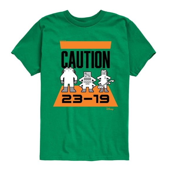 Monsters Inc. - Caution 2319 - Toddler & Youth Short Sleeve Graphic T-Shirt