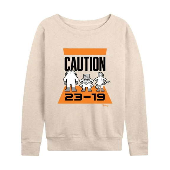 Monsters Inc. - Caution 2319  - Women's Lightweight French Terry Long Sleeve Shirt
