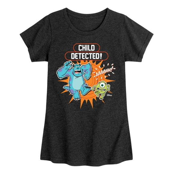 Monsters Inc. - Child Detected - Toddler & Youth Girls Short Sleeve Graphic T-Shirt