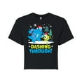 thumbnail image 1 of Monsters Inc - Dashing Through - Juniors Cropped Cotton Blend T-Shirt, 1 of 5