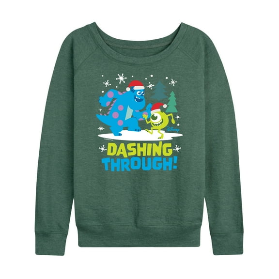 Monsters Inc - Dashing Through - Women's Lightweight French Terry Long Sleeve Shirt