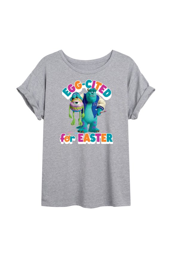 Monsters Inc - Egg-Cited For Easter - Juniors Ideal Flowy Muscle T-Shirt