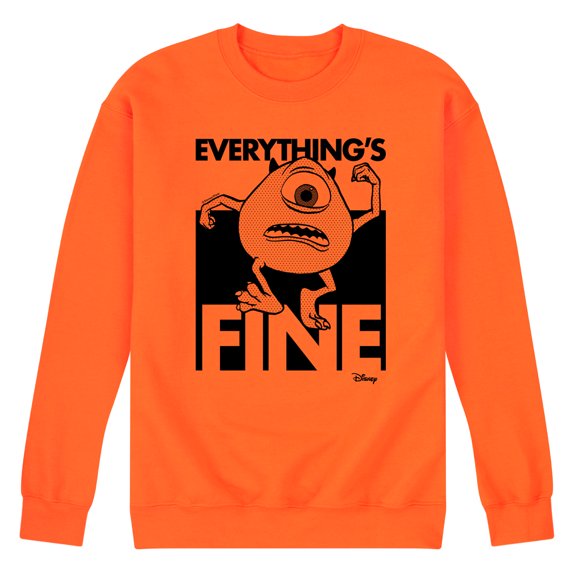 Monsters Inc. - Everythings Fine - Men's Crew Neck Fleece Pullover