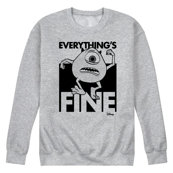Monsters Inc. - Everythings Fine - Men's Crew Neck Fleece Pullover