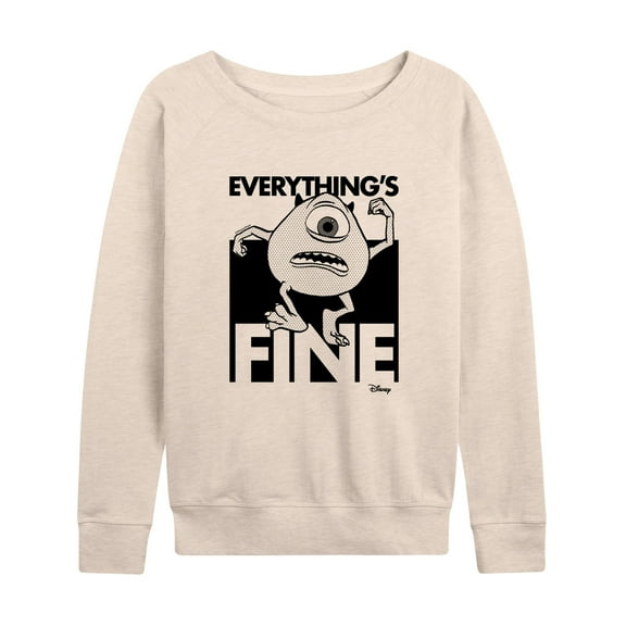 Monsters Inc. - Everythings Fine  - Women's Lightweight French Terry Long Sleeve Shirt